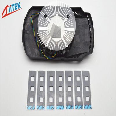 โคมไฟ LED Lit แผ่นซิลิโคนนำความร้อน 5.0W / MK, แผ่นยางระบายความร้อนสีเทา -50 ถึง 200 ℃