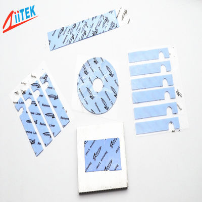 นุ่มเป็นพิเศษตามธรรมชาติไม่มีรสนิยมที่ดี 2.0 W/mK blue Thermal Gap Filler TIF100-20-05U แผ่นยางซิลิโคน -40 ถึง 160 ℃