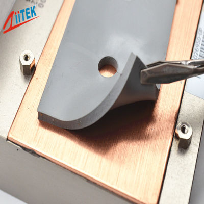 LED Lit Lamps Silicone Thermal Conductive Pad 5.0W/MK, Grey Heat Sinking Rubber Sheet -50 To 200℃